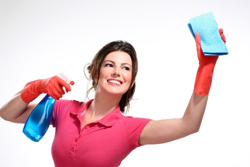Cleaner assessing room size for transparent carpet cleaning pricing